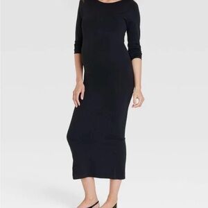 Isabel Maternity by Ingrid & Isabel Black Long Sleeve Dress